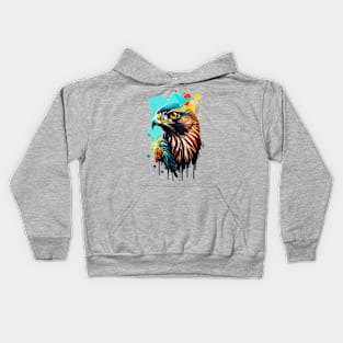 Falcon Colourful - Cute Falcon Bird Kids Hoodie